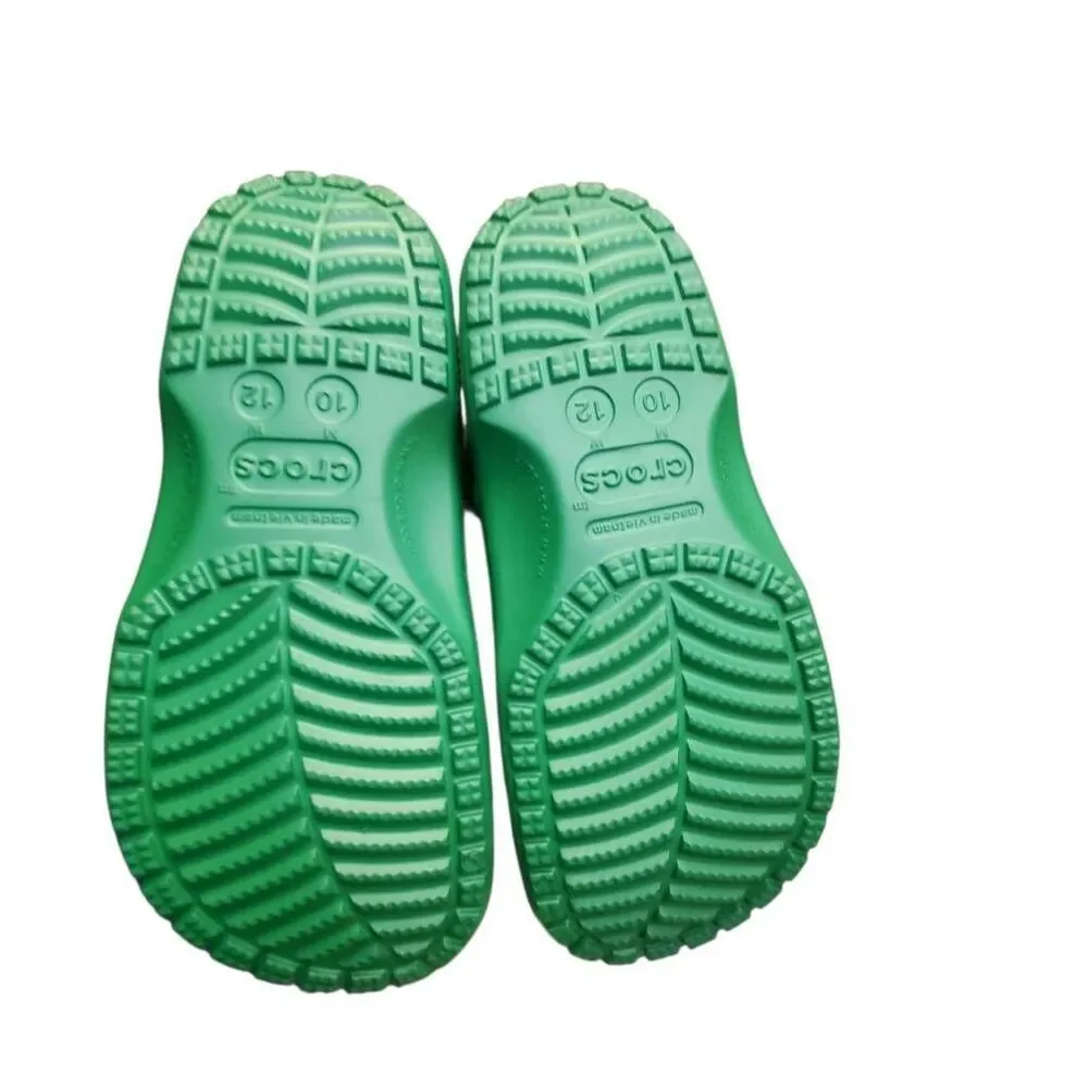 CROCS Lucky Charms Glitter Green With Tons Of Jibbitz BRAND NEW!  Size W 10, M 1